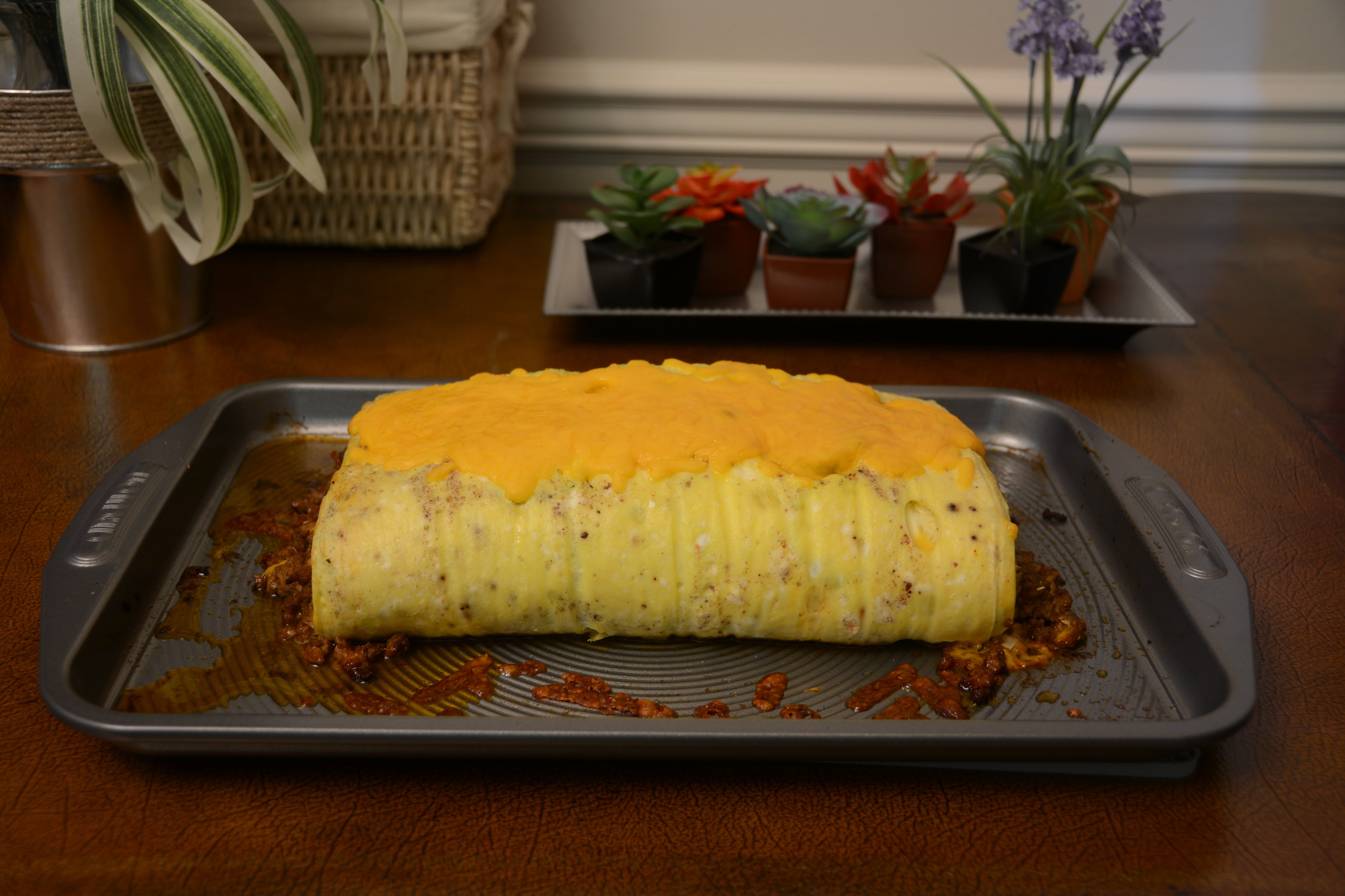 stuffed zucchini rollup once done baking