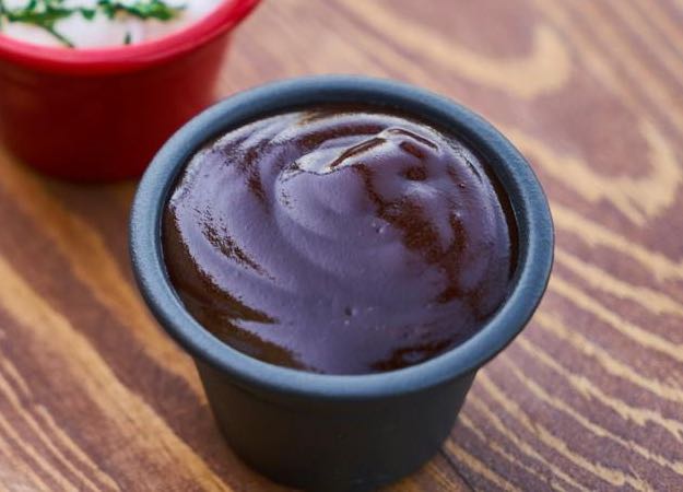 sauce cup with bbq sauce