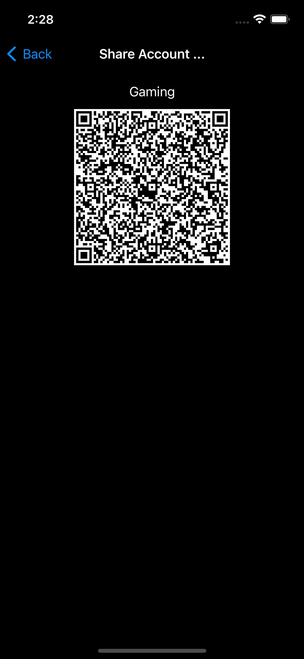 Share Account QR